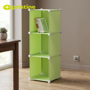 Modern Cube <b>Storage</b> Organizer 3 Layer Fabric Toy <b>Box</b> <b>Blue</b> Stacking Design for Kids Room Organization - Product Image 2
