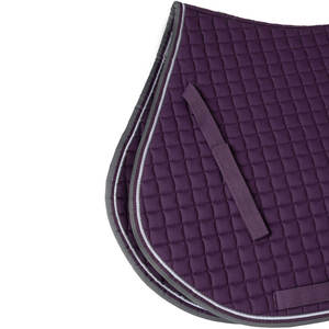 Tapis de selle classique personnalisé en coton durable avec rembourrage en polyester et sangle de maintien pour l'entraînement équestre - Product Image 2