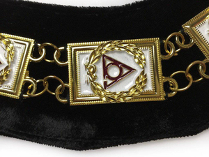 High Quality LOCOP PHA Gold-Plated Masonic Chain <b>Collar</b> on Black Velvet Low MOQ Masonic Regalia - Product Image 6