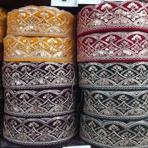 Tela de Encaje con Lentejuelas Bordadas, Ligera y de Lujo, para Vestidos de Novia, Moda Étnica, Prendas de Diseñador y Decoración del Hogar - Product Image 1