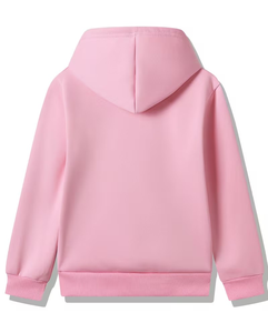 Pink Boys Hooded Fleece Sweatshirt Casual Breathable Eco-Friendly Lined Long Sleeve Winter Wear - Product Image 4
