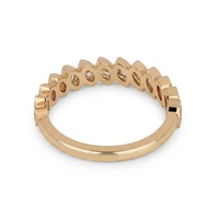 Bague d'éternité en or jaune 3x1,5 mm, taille marquise, or 10K 14K 18K, diamant de laboratoire, délicate, minimaliste, empilable, alliance de mariage