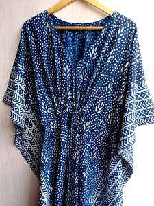 Magnifique Kaftan en Coton – Dernière Tendance, Haute Qualité, Robe Décontractée de Créateur pour Grandes Tailles, Imprimé avec Taille Naturelle - Product Image 2