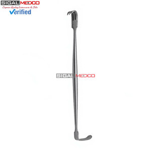 Rétracteur Miller Sharp 6 3/8 pouces à double extrémité, instrument chirurgical dermatologique en acier inoxydable, outil de rétraction cutanée de précision - Product Image 3
