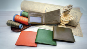 [Bargain] Top Quality Handmade Castello Cowhide Leather RFID Men Bi-fold ID Card <b>Wallet</b> Orange Green Olive Clearance Low MOQ - Product Image 1