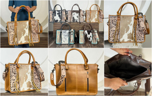 2026 Western Hand Tooled <b>Leather</b> Floral Tote Bag for Women's Genuine <b>Leather</b> Concealed Carry Crossbody <b>Purse</b> Cowhide Handbags - Product Image 3