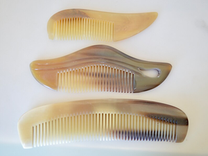 Peine para Peinar el Cabello de Cuerno de Búfalo, Hecho a Mano, Cuerno de Buey Blanco Natural, Profesional, Clásico, para Uso Doméstico, con Logotipo Personalizado - Product Image 2