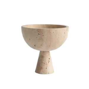 Nuevo Plato Decorativo de Piedra Travertino Beige para Servir, Exhibir y Decorar el Hogar con Elegancia - Product Image 3