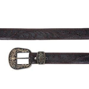 Cinturón de Cuero Occidental de Lujo para Hombre, Diseño Clásico Vintage, con Hebilla de Aguja, Grabado Floral y Herraje Artesanal, Superventas Personalizado - Product Image 3