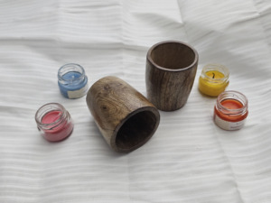Portavelas y Recipientes de Madera Hechos a Mano al por Mayor |   Portavelas Rústico de Madera |   Fabricante OEM - Product Image 1