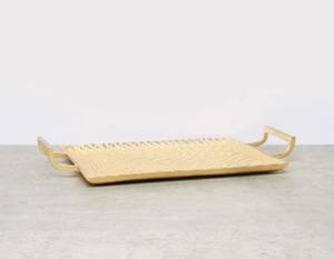 Juego de bandejas de servir vintage de metal, bandejas decorativas redondas de hierro con asas para mesa de café, cocina, comedor, restaurante. - Product Image 4