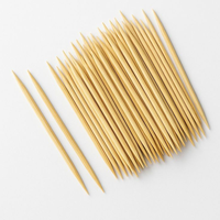 Palillos de Dientes Desechables de Bambú para Uso en Restaurantes con Longitud y Logotipo Personalizables, Diseño Floral de Marca