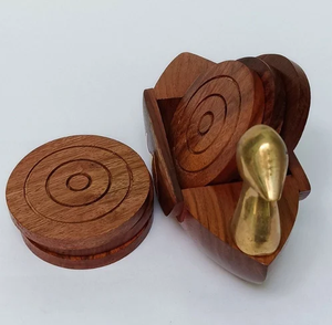 Wood Coaster & <b>Placemats</b> Set Wholesale Supplier Swan Coaster Holder Custom Acacia Wooden Coasters Coffee <b>Table</b> Decor - Product Image 1