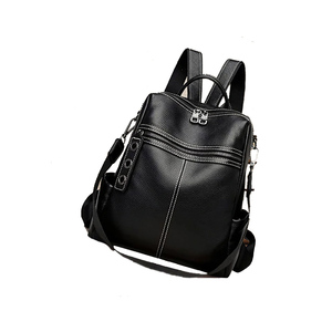 Durable Waterproof Genuine Leather Vintage Travel <b>Backpack</b> USB Charging Port Anti Theft Design <b>Lightweight</b> Laptop School Bag Men - Product Image 5