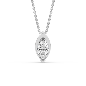 Colgante de compromiso con diamante cultivado en laboratorio de 1.25 quilates, corte brillante ovalado, chapado en oro de 14 quilates, joyería de lujo para mujer, certificado IGI - Product Image 2