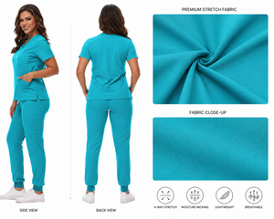 2026 Hot Sale Soft Polyester Hospital Nurse <b>Scrub</b> <b>Set</b> with Needle Detection Seamless Fusing for Unisex Nursing <b>Scrub</b> Uniforms - Product Image 4