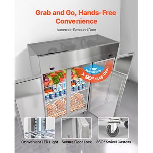 Congélateur/Réfrigérateur vertical commercial en acier inoxydable 72 po de large, 51 pi³ (3 portes) avec dégivrage automatique - Product Image 5