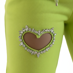 Conjunto de ropa deportiva de moda para mujer con diseño de corazón hueco, conjunto de 2 piezas de sudadera y pantalones de chándal, chándal para mujer - Product Image 4