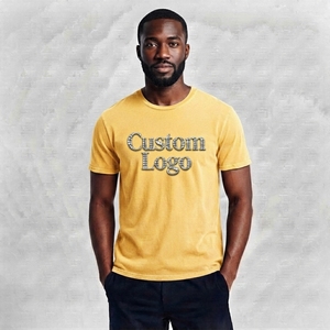 T-shirt de haute qualité pour hommes, grande taille, impression personnalisée, col rond, manches courtes, 100% coton, t-shirt uni pour hommes - Product Image 2