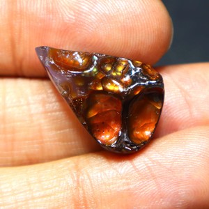 หินอาเกตไฟแท้ หินธรรมชาติ อาเกตไฟแบบพิเศษ ทำมือ คริสตัลบำบัด ขัดเงา สำหรับทำเครื่องประดับ - Product Image 2