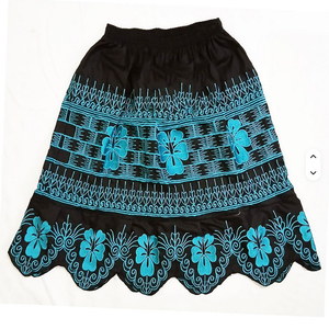 Jupe pour femme en coton respirant personnalisée, style micronésien Pohnpei, de haute qualité, brodée, style vintage - Product Image 3