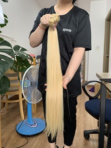Extensions de cheveux humains Remy pour femmes, mèches de cheveux vierges cambodgiens naturels, vague naturelle, boucles d'ananas, double trame machine - Product Image 4