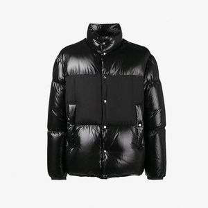 Veste d'hiver légère matelassée pour homme, coupe slim, avec capuche et fermeture éclair, personnalisable OEM, style décontracté et brillant - Product Image 4