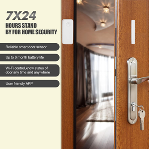 El Sensor de puerta delantera detecta Puertas Abiertas/cerradas Windows Sistema de alarma inalámbrico Alarma de sonido de ladridos Tuya App Compatible con robo - Product Image 4
