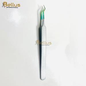 Pinzas de Acero Inoxidable de Alta Calidad para Eliminar Puntos Negros y Espinillas, Punta Curva, Mango Gris, Herramienta de Belleza Facial - Product Image 6
