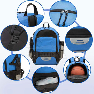 Sac à dos de sport grande taille pour le basketball avec compartiment à chaussures indépendant et conception de séparation humide/sec pour la salle de sport - Product Image 3