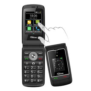 Téléphone portable <span class=keywords><strong>basique</strong></span> Android avec Wifi, GPS, double écran, clavier pour seniors, 4G - Product Image 1
