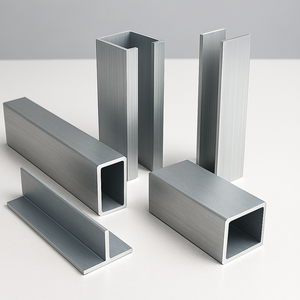 Profils d'extrusion en aluminium thermolaqué sur mesure Série 6000 pour portes et fenêtres au Mexique, finition argentée, longueur personnalisée - Product Image 4