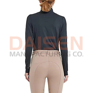 Women Equestrian <b>Base</b> <b>Layer</b> Slim Fit Riding Shirt <b>Long</b> <b>Sleeve</b> Stretch Breathable OEM Custom Apparel - Product Image 2