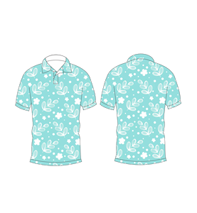 Polo Personalizado con Estampado Floral Sublimado, Polo de Golf de Manga Corta, Ligero, Transpirable, Informal, para Verano - Product Image 3