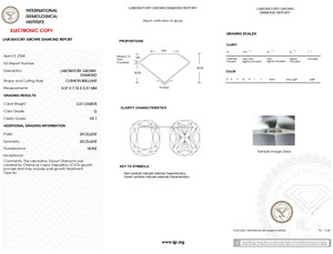 Diamantes de corte de cojín cultivado en laboratorio de 3 CT G VVS de alta calidad, certificado CVD para joyería en India, diamantes reales IGI certificados sueltos - Product Image 2