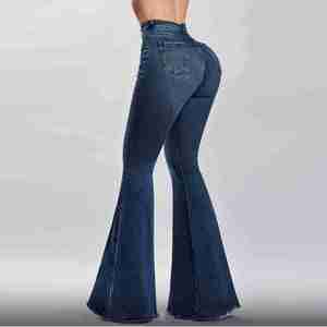 Jeans slim droits pour femmes, pantalon en denim extensible, taille haute moderne, vêtements de mode, fournisseur en gros, jeans en coton doux de haute qualité - Product Image 5