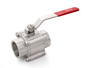 Vanne à boisseau sphérique professionnelle en acier inoxydable CF8, deux pièces, à passage complet, avec construction en acier inoxydable SS304, raccord fileté femelle et fixation - Product Image 2
