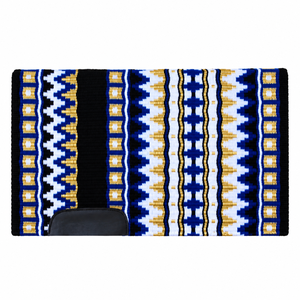 Tapis de selle western en gros, couvertures de selle tissées à motif aztèque avec patchs noirs pour l'équitation en ranch et sur sentier, pour les équeries et les magasins d'équipement équestre - Product Image 3