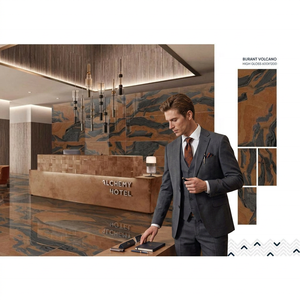 Vistaar Cemento Crema 600x1200mm Porcelanato 60x120cm Azulejos Esmaltados con Aspecto de Mármol Italia Marrón Chocolate Azulejos de Porcelanato Pulido - Product Image 2