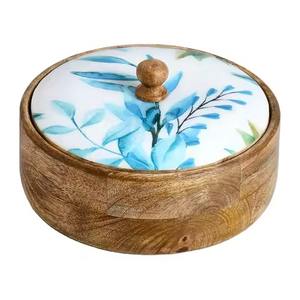 Elegante Caja de Madera para Chapati, Contenedor de Almacenamiento de Roti con Tapa para Pan Fresco, Uso en la Cocina - Product Image 1