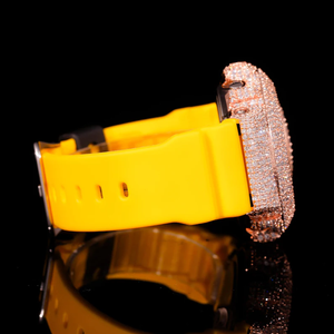 Reloj de Pulsera de Cuarzo Mecánico de la Mejor Calidad, con Correa de Goma Cuadrada de Metal y Moissanita, Starspire Jewels, Resistente al Agua 3BAR, Joyería Elegante - Product Image 4