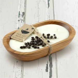 Bougie en cire de soja en gros, grand modèle, à 3 ou 2 mèches, dans un bol en bois, style rustique campagnard, centre de table pour mariages et Noël - Product Image 5