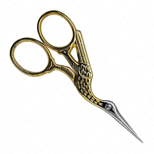 Tijeras de Bordado Plateadas Premium con Mango Dorado, Tijeras de Costura Profesionales de Acero Inoxidable, Alta Calidad, Venta al Por Mayor - Product Image 2