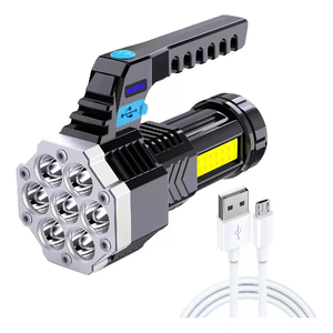 Xách tay chiến thuật LED COB đèn pin với mạnh mẽ trắng ánh sáng màu đen cầm tay đèn cho camping & câu cá Sản phẩm an toàn - Product Image 6