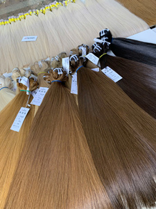 Cheveux humains vietnamiens de haute qualité 100% naturels, 100 grammes # Noir # PLA # Couleur rouge avec prix de gros - Product Image 3