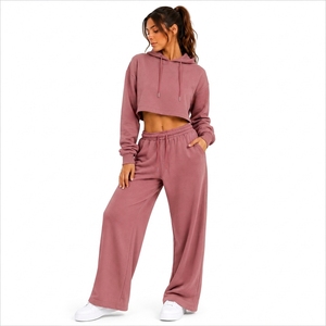 Womens Comfortable Matching Clothing Set Soft Long Sleeve Top And Everyday Casual Pants Outfit - Product Image 1