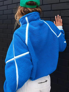 <b>Women's</b> Hooded Solid Fleece 100% Cotton Eco-Friendly Anti-Wrinkle Quick Dry Casual Long Sleeve Winter Front Pullover <b>Sweatsuit</b> - Product Image 5