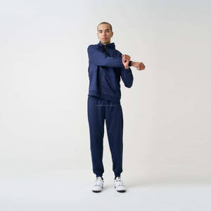 Men Tech Fleece Navy Tracksuit Lightweight and Breathable Two-Piece <b>Set</b> for Running, Gym Workouts, and Casual Everyday Wear - Product Image 2