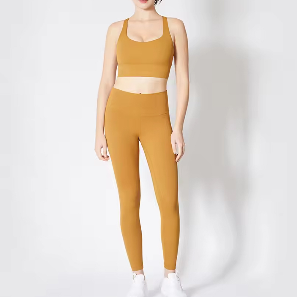 Top Trending Women's Yoga Sets Plaid Pattern Breathable Quick Dry Lightweight 2-Piece Gym Wear for Fitness