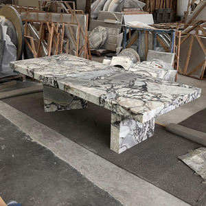Luxury Elephant <b>White</b> Marble Coffee <b>Table</b> with Honed Finish Modern Decorative Natural Stone Furniture for Hotel Kitchen - Product Image 4